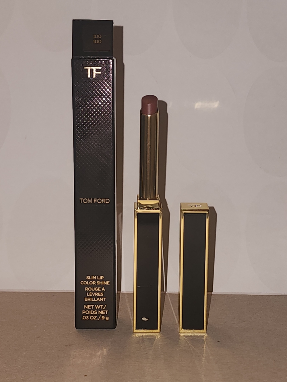 Tom Ford Slim Lip Color Shine Lipstick — Dusty Rose